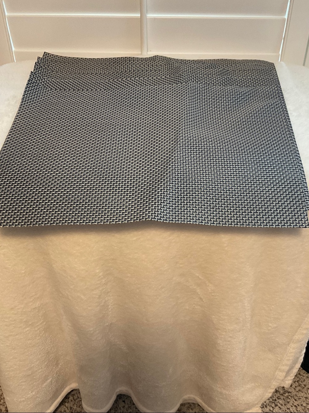 Black and White Woven Kitchen Placemat - Unbranded